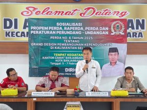 Anggota DPRD Kalsel, Dirham Zain saat kegiatan Sosialisasi Perda Nomor 6 Tahun 2025