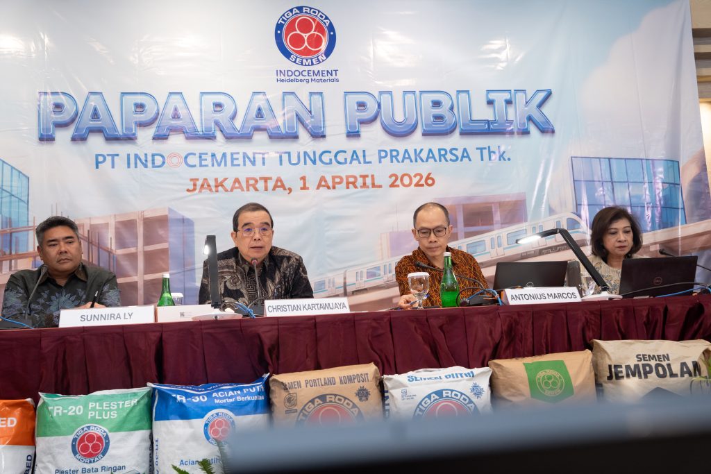 PT Indocement Tunggal Prakarsa Tbk saat kegiatan paparan publik terkait kinerja perusahaan