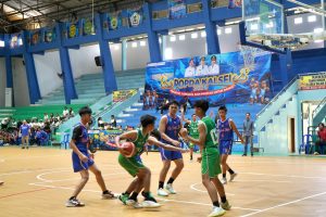 Tim Basket Balangan saat bertanding di POPDA Kalsel 2026. - Foto: Mc. Balangan